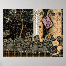 Pared de ladrillo poster
