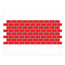 pared de ladrillo roja postal