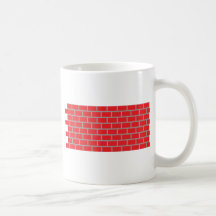 pared de ladrillo roja taza de café