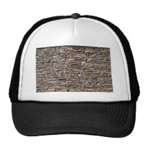 Pared de piedra áspera antigua gorras