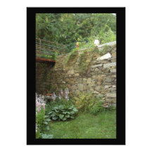 Pared sombría del jardín invitaciones personales 