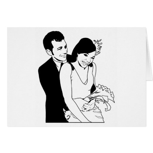 Pares 2 del boda tarjeta