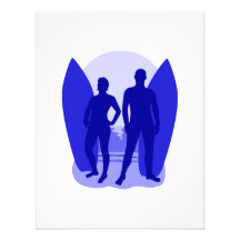 Pares azules de la persona que practica surf invitación personalizada