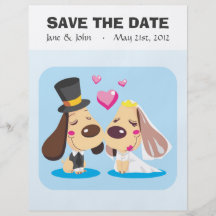 Pares casados del perro tarjetón