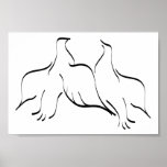 Pares Clipart de la paloma Posters