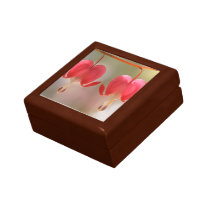 Pares de flores de los corazones sangrantes cajas de regalo