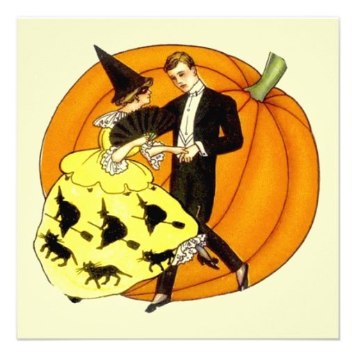 Pares de Halloween del baile Invitación