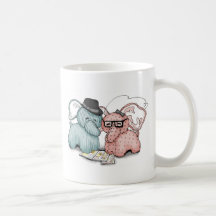 Pares de Hellephant del inconformista Tazas