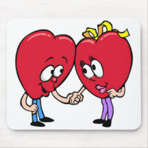 Pares de la tarjeta del día de San Valentín del Mo Alfombrillas De Raton