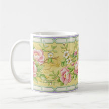 Pares de taza floral de las grúas