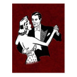 pares del baile del vintage tarjeta postal