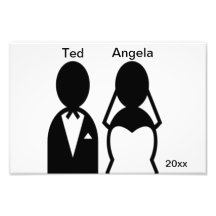 Pares del boda del icono arte fotográfico