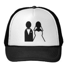 Pares del boda del icono gorras