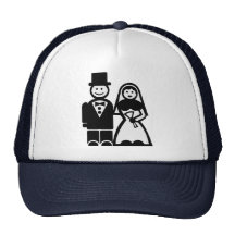 Pares del boda gorros bordados
