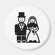Pares del boda iman de frigorífico