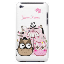 Pares del búho de Kawaii - personalizados iPod Touch Case-Mate Protector