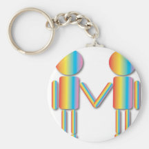 Pares del hombre del arco iris llaveros