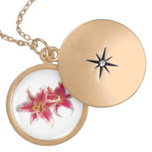 Pares del lirio del Stargazer Colgante Personalizado