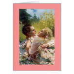 Pares del vintage en amor tarjetas