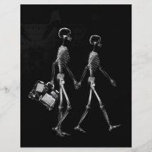 PARES ESQUELÉTICOS B&W QUE VIAJA DE VISION DE LA R TARJETAS PUBLICITARIAS