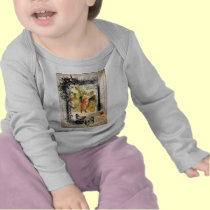 Pares franceses en camisa del estilo del vintage d camisetas