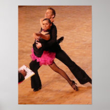 Pares latinos de la danza de salón de baile (negro impresiones