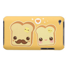 Pares lindos de las tostadas de Kawaii iPod Touch Case-Mate Carcasas