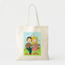 Pares lindos en tote del llano del amor bolsas