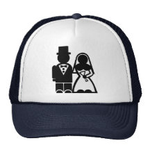 Pares nupciales gorros bordados