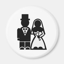 Pares nupciales imán para frigorífico