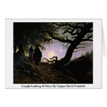 Pares que miran la luna de Caspar David Friedrich Tarjetón