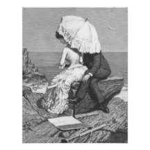 Pares románticos del Victorian del vintage por la  Comunicados Personalizados