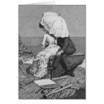 Pares románticos del Victorian del vintage por la  Tarjeta