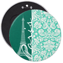 París; Damasco verde de Seafoam Pins