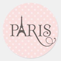 París de lujo etiqueta redonda