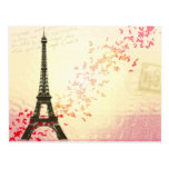 París en amor - torre Eiffel Postales