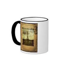 París matasellada taza de café