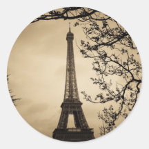 París Pegatinas Redondas