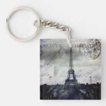 París texturizada en llavero de la lavanda