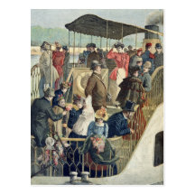 Parisians que vuelve del campo tarjetas postales