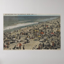 Parque de Asbury, NJ - baño de escena del paseo ma Impresiones