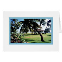 Parque de la playa de Poipu, Kauai, Hawaii Tarjeton