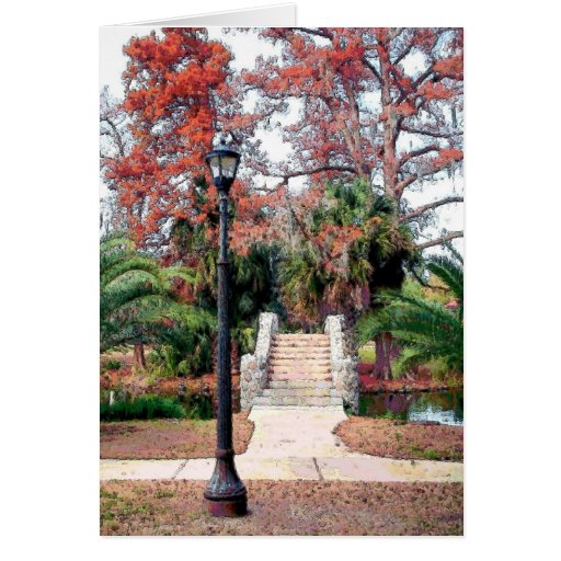 Parque de piedra New Orleans de la ciudad del puen Tarjeton