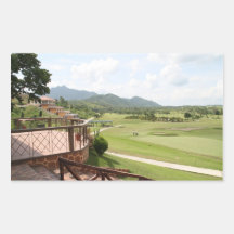 Parque, golf y club de campo de San Juanico Rectangular Pegatinas