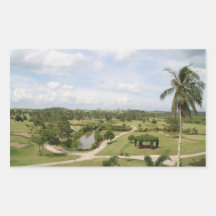 Parque, golf y club de campo de San Juanico Rectangular Pegatina
