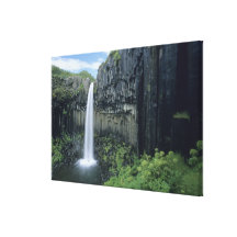 Parque nacional de Skaftafell, cascada de Svartifo Lona Envuelta Para Galerias