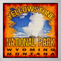 Parque nacional de Yellowstone Poster