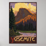 Parque nacional de Yosemite - medio poster del via