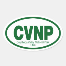 Parque nacional del valle de Cuyahoga Calcomanía Oval Personalizadas