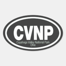 Parque nacional del valle de Cuyahoga Calcomania Óval
